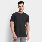 Men's Round Neck Half Sleeves T-Shirt , Dark Grey, small image number null